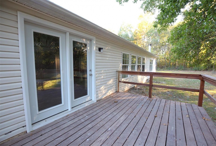 View of wooden deck