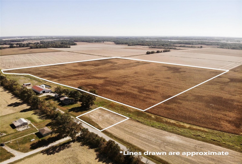 Bird's eye view of 36.54 acres.