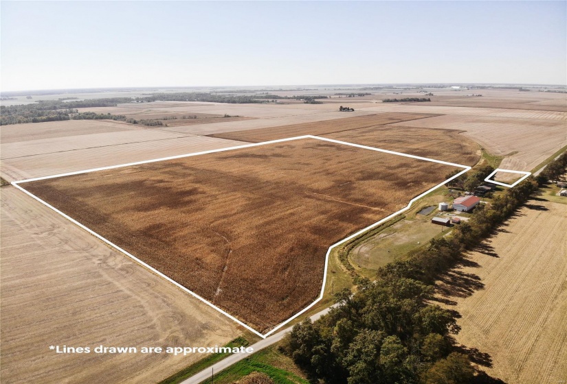 Bird's eye view of 36.54 acres.