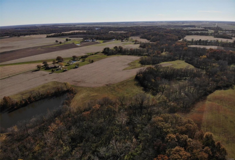 Aerial view with a rural view