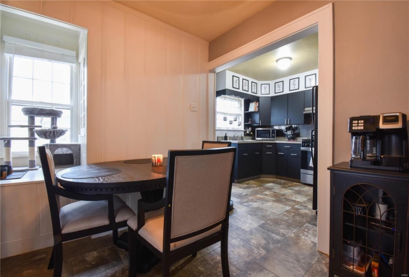 Dining space with sink