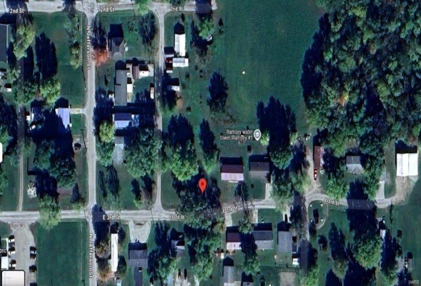 Birds eye view of property